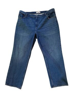 Abercrombie & Fitch Ultra High-Rise 90s Straight Leg Blue Jeans Size 35 20 short